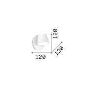 Ideallux Ideal Lux Aplique de pared LED Gim, negro, aluminio, 12 cm