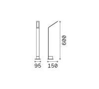 Ideallux Ideal Lux bolardo luminoso LED negro 4.000 K altura 60 cm aluminio