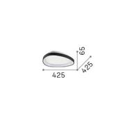 Ideallux Ideal Lux Gemini plafón LED, blanco, 42,5 cm, encendido/apagado