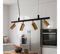 Ideallux Ideal Lux lámpara colgante Dynamite latón/negro metal 4 luces. True