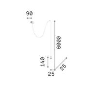 Ideallux Ideal Lux Lámpara colgante LED Archimede Cilindro metal negro