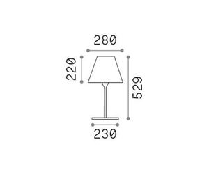 Ideallux Ideal Lux Lámpara de sobremesa de exterior Arcadia, antracita, altura 53 cm