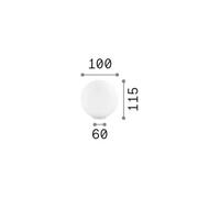 Ideallux Ideal Lux Mapa lámpara de mesa, Ø 10 cm, vidrio opalino, blanco, globo True