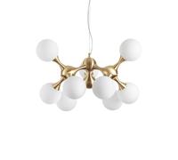Ideallux Ideal Lux Nodi lámpara colgante 9 luces latón/blanco