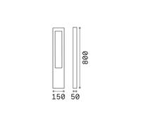 Ideallux Ideal Lux Vega bolardo luminoso, marrón, aluminio, altura 80 cm