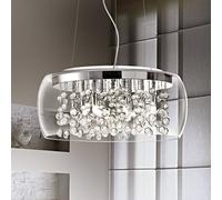 Ideallux Lámpara colgante Audi vidrio transparente, Ø 50 cm