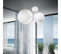 Ideallux Lámpara colgante Ideal Lux Mapa, Ø 20 cm, cristal opalino, esfera True