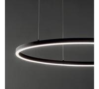 Ideallux Lámpara colgante LED Ideal Lux Oracle Slim Ø 50 cm negro 3000 K