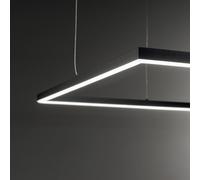 Ideallux Lámpara colgante LED Ideal Lux Oracle Slim 70 x 70 cm negro 3000 K