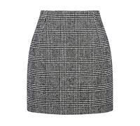 IDEALSANXUN - Minifalda de lana tipo lápiz de cintura alta para mujer | Cremallera lateral, longitud por encima de la rodilla, cintura alta con forro suave, ropa de moda de otoño e invierno