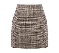 IDEALSANXUN - Minifalda de lana tipo lápiz de cintura alta para mujer | Cremallera lateral, longitud por encima de la rodilla, cintura alta con forro suave, ropa de moda de otoño e invierno