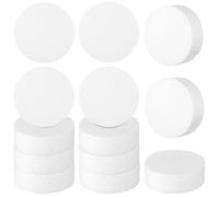 IDEANATEGRATE 18 Discos de Espuma Redonda de Poliestireno para Manualidades, Círculos de Espuma para Decorar Pasteles, Placas Artesanales de 7.5x2.5 Cm, Suministros Versátiles para Proyectos