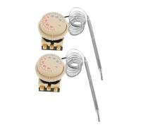 IDEANATEGRATE 2 Piezas Unidades Termostato Mecánico Ajustable para Frigorífico y Congelador Control de Temperatura C con Rotación Sustituto