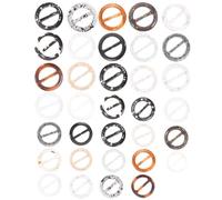 IDEANATEGRATE 34 Piezas de Anillo de Resina para Bufanda y Camiseta, Hebilla Redonda para Decorar Pañuelos y Ropa, Accesorio Chic para Uso Diario y Día de Acción de Gracias Varios estilos