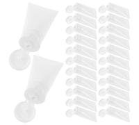 IDEANATEGRATE 50 Botellas de Plástico Pe de 30ml para Cosméticos Rellenable y Portátil, Tubos Exprimibles Ideales para Viaje y Muestras de Loción o Crema