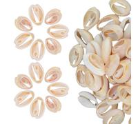 IDEANATEGRATE 50 Colgantes de Conchas Marinas Naturales Beige para Hacer Joyas DIY Diseño Único para Collares y Pulseras en Estilo Oceánico Sencillo