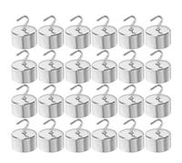 IDEANATEGRATE 50 Piezas Juego de Pesas de Gancho de Laboratorio, Pesas Colgantes, Hierro Cromado, 20g, Juego Total 1000g, para Enseñanza E Investigación de Física