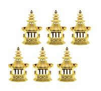 IDEANATEGRATE 6 Anillos de Servilleta Dorados de Aleación para Bodas y Celebraciones Superficie Lisa y Diseño Elegante para Decoración de Mesa