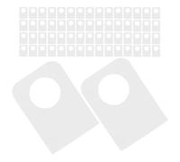 IDEANATEGRATE 600piezas Ganchos Adhesivos Transparentes Autoadhesivos con Agujero Redondo para Exhibición Tiendas Pestañas Colgantes para Organización y Etiquetado Paredes y Estantes