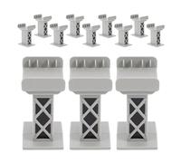 IDEANATEGRATE Accesorios de Vías Ferroviarias de Plástico Diseño Multitier y Soporte Elevado 15 Piezas Compatibles con Sistemas Generales de Tren y Puentes de Juguete y Puentes de Juguete