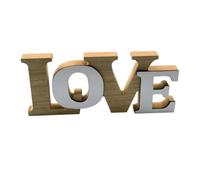 IDEANATEGRATE Adorno de Letras de Madera Love Doble Capa Decoración para Mesa de Boda y San Valentín Accesorio Ligero y Portátil para Fiesta y Hogar Decoración Romántica para Eventos 1