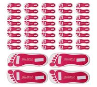 IDEANATEGRATE Almohadillas Adhesivas Desechables para Pies Bronceados en Aerosol, 25 Pares, Color Rosa Fucsia, Protectores Bronceadores Móviles para Salón, Acolchado Cómodo y Estable para Uso