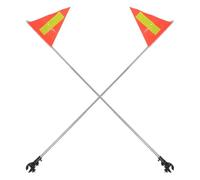 IDEANATEGRATE Bandera para Carrito de Golf con Construcción Ligera y Alta Visibilidad, Fabricada en Poliéster y Acero Inoxidable para Uso en Campos de Golf y Competencias