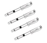 IDEANATEGRATE Bolígrafo de Tinta Recargable con Punta Fina para Caligrafía, 4 Unidades, Material Resina y Metal, Adecuado para Estudiantes en Oficina y Escritura