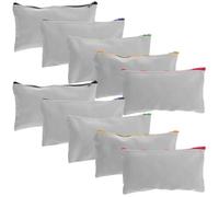 IDEANATEGRATE Bolsa de Lápices de Lona Cremallera y Compatible Transferencia de Calor para Viaje de Negocios o Camping, Paquete de 15 Unidades Color Aleatorio