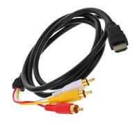 IDEANATEGRATE Cable Digital con Adaptador Chapados Video en de Conectores Oro, Transmisión sin Compresión Resolución 1024 X 768 y para Televisión y Dvd