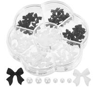 IDEANATEGRATE Caja de Decoraciones de Uñas Diseño Elegante para Nail Art 3d y Cuentas de Plástico para Banquetes y Citas