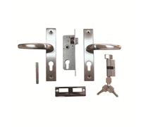 IDEANATEGRATE Cerradura Moderna de Panel Puerta de Acero Inoxidable de Manija y Estructura Resistente Instalación Fácil en Puertas Interiores del Hogar