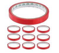 IDEANATEGRATE Cinta de Sellado Roja 1,2 Cm para Máquina Atadora de Supermercado, 10 Rollos de 30 M, Cinta de Atar Multifunción para Embalaje y Suministros para Envasado de Carne