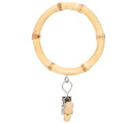 IDEANATEGRATE Clip para Cortinas de Bambú Anilla Redonda Gancho Antideslizante Tamaño Mediano Acabado Natural Accesorio para Colgar Cortinas en Baño y Hogar Pieza Práctica