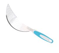 IDEANATEGRATE Colador de Pasta y Arroz de Acero Inoxidable y Pp Azul, Escurridor para Ollas y Sartenes Mango Práctico, Adecuado para Cocina y Fácil de Colgar