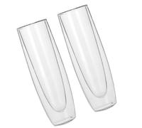 IDEANATEGRATE Copas de Vino de Doble Capa 2piezas de Vidrio de Borosilicato 150ml Elegantes y Hermosas para San Valentín o Ktv