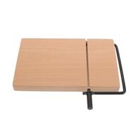 IDEANATEGRATE Cortadora de Queso y Fiambre con Diseño Ergonómico, Base Antideslizante Estable, Madera y Acero Inoxidable para Tablas de Cocina y Platos de Charcutería