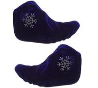 IDEANATEGRATE Cubiertas para Patines de Hielo y Fundas Protectores de Ruedas, Mediana, Diseño Copo de Nieve, Uso en Patinaje Artístico para Niñas y Mujeres