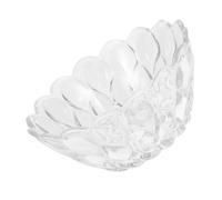 IDEANATEGRATE Cuenco de Vidrio Redondo para Postres y Ensaladas, Resistente al Calor, Vajilla Transparente Adecuado para Restaurantes y Fiestas, Diseño Elegante y Original