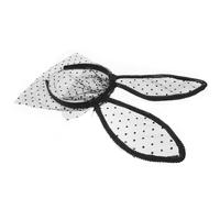 IDEANATEGRATE Diadema Orejas de Conejo Negras de Tela para Fiesta de Pascua, Tocado Decorativo No Deformable Adecuado para Celebraciones y Conciertos Femeninos