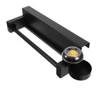 IDEANATEGRATE Dispensador de Bolsas de Plástico para Supermercado, Soporte Colgante de Hierro Negro, Organizador Enrollable para Bolsas de Verduras, Ahorro de Espacio para Almacenamiento y