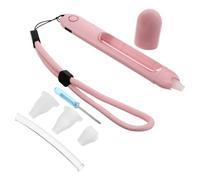 IDEANATEGRATE Funda de Termómetro de Vidrio Estuche para Termómetro a Prueba de Golpes Abs PC Silicona Rosa con Cordón y Correa para Colgar Uso en Escuela y Hogar