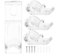 IDEANATEGRATE Gancho para Persiana Enrollable Transparente, Clip para Tirador de Cortinas con Tornillos, Fijación Segura para Cadena de Cuentas, 1 Unidad, Accesorio Práctico para Cortinas