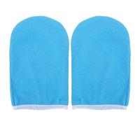 IDEANATEGRATE Guantes de Cera para Manos Azul de Poliéster, Ligeros y Cálidos, Manoplas Modernas para Cuidado y Calentamiento en Spa y Tratamientos