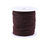 IDEANATEGRATE Hilo Elástico para Joyería de Látex Color Café, Resistente al Desgaste, Cuerda Elástica para Pulseras DIY 1 Rollo de 100 Metros
