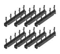 IDEANATEGRATE Kit de 40 Clips de Tejido para Extensiones de Cabello Negro, Plástico, Aplicación sin Rastro y Reinstalación Rápida para Extensiones y Pelucas
