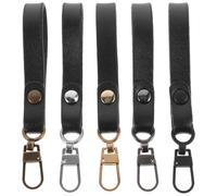 IDEANATEGRATE Kit de 5 Cabezas de Cremallera de Cuero Doble Capa Tiradores de Cremallera DIY en 5 Colores Accesorios para Ropa Zapatos y Equipaje para Reparación y Sustitución