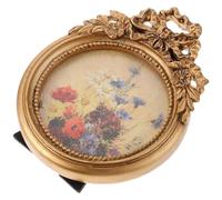 IDEANATEGRATE Marco de Fotos Decorativo Vintage de Resina Lazo Tamaño Pequeño 9.5x10.5 Cm Marco de Fotos Familiar para Mesa Estilo Europeo para Decoración del Hogar Color Color Aleatorio