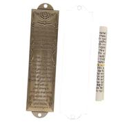 IDEANATEGRATE Mezuzá de Aleación Metálica Retro 132mm Símbolos Judíos, Decoración Religiosa para Puerta y Hogar, Ornamento de Mezuzá Judaica, Obsequio Espiritual y Protección Doméstica