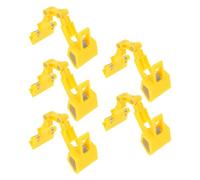 IDEANATEGRATE Pack de 5 Clips de Plástico para Dibujo, Pinzas Sujetadibujos Doble Cabeza, Ideales para Caballetes y Pintura en Estudio